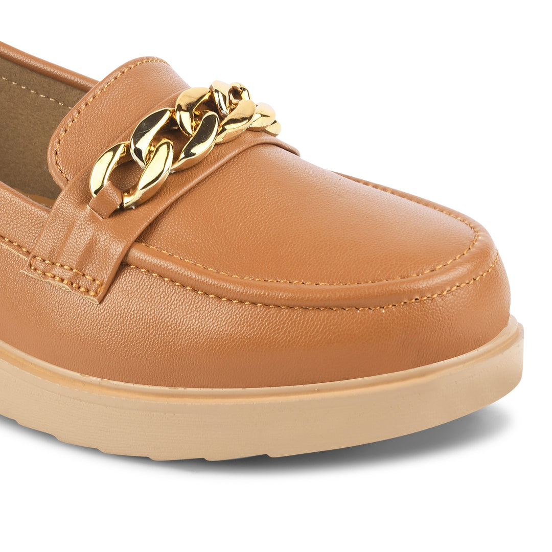 Padchin Ladies Loafers with Chain Detailed | Comfortable and Trendy Slip-On Mules Wedges Women Footwear
