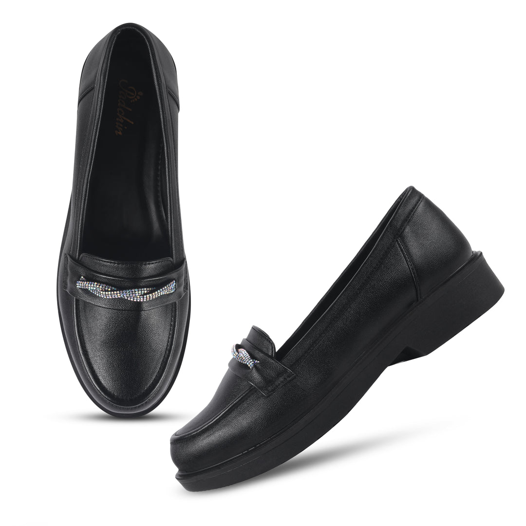 Padchin Womens Loafers Shoes Platform Chunky Penny Loafer Comfortable Slip On Shoes