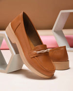 Load image into Gallery viewer, Padchin Womens Loafers Shoes Platform Chunky Penny Loafer Comfortable Slip On Shoes
