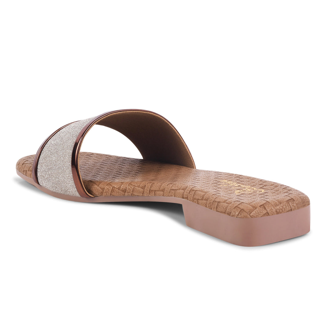 Padchin Women's Square Toe Flats | Stylish Platform Slippers Summer Sandals