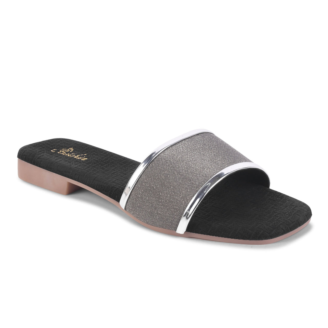 Padchin Women's Square Toe Flats | Stylish Platform Slippers Summer Sandals