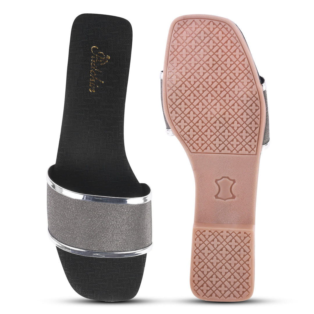 Padchin Women's Square Toe Flats | Stylish Platform Slippers Summer Sandals