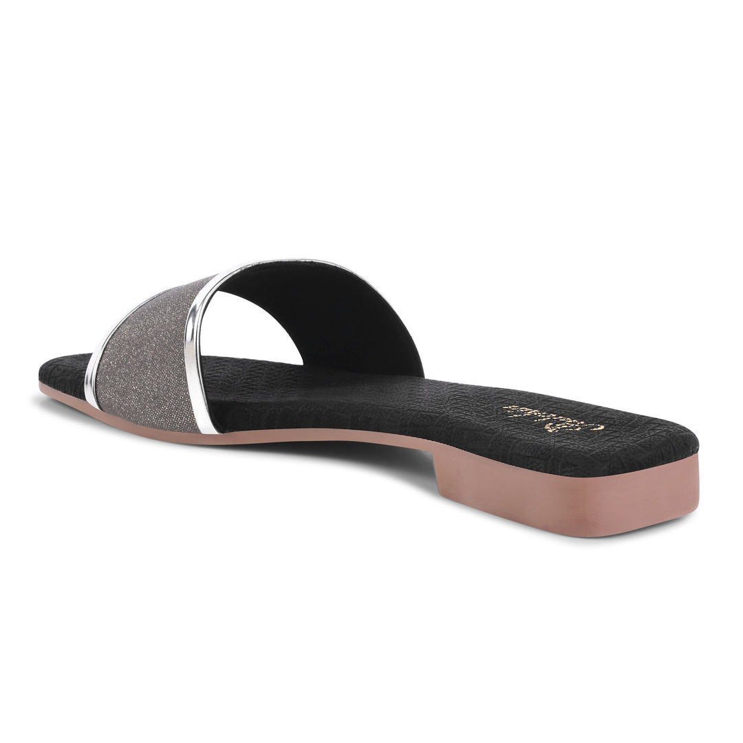 Padchin Women's Square Toe Flats | Stylish Platform Slippers Summer Sandals