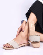 Load image into Gallery viewer, Padchin Women&#39;s Square Toe Flats | Stylish Platform Slippers Summer Sandals
