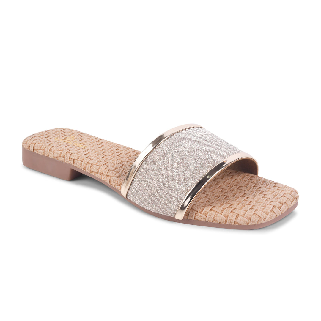 Padchin Women's Square Toe Flats | Stylish Platform Slippers Summer Sandals