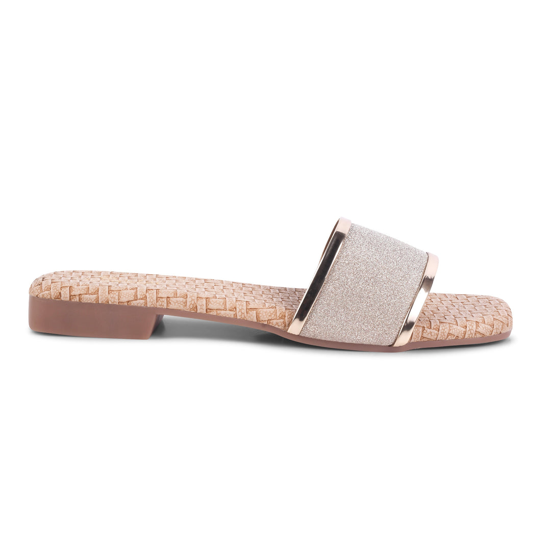 Padchin Women's Square Toe Flats | Stylish Platform Slippers Summer Sandals