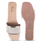 Load image into Gallery viewer, Padchin Women&#39;s Square Toe Flats | Stylish Platform Slippers Summer Sandals
