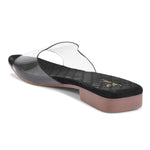 Load image into Gallery viewer, Padchin Women&#39;s Transparent Square Toe Flats | Stylish Slip-On Platform Slippers
