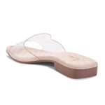 Load image into Gallery viewer, Padchin Women&#39;s Transparent Square Toe Flats | Stylish Slip-On Platform Slippers
