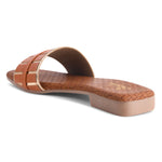 Load image into Gallery viewer, Padchin Women&#39;s Embellished Square Toe Flats | Soft Stylish Slip-On Platform Slippers
