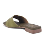 Load image into Gallery viewer, Padchin Women&#39;s Buckled Square Toe Flats | Soft Stylish Slip-On Sandals with Buckle Detail
