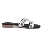 Load image into Gallery viewer, Padchin Women&#39;s Checked Design Square Toe Flats | Soft Stylish Slip-On Sandals
