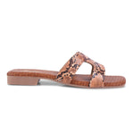 Load image into Gallery viewer, Padchin Women&#39;s Checked Design Square Toe Flats | Soft Stylish Slip-On Sandals
