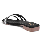 Load image into Gallery viewer, Padchin Women&#39;s Multi Strap Square Toe Flats | Soft Stylish Slip-On Sandals

