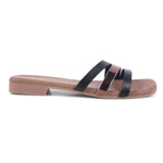 Load image into Gallery viewer, Padchin Women&#39;s Multi Strap Square Toe Flats | Soft Stylish Slip-On Sandals

