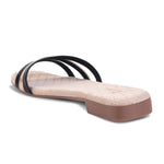 Load image into Gallery viewer, Padchin Women&#39;s Multi Strap Square Toe Flats | Soft Stylish Slip-On Sandals
