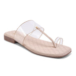 Load image into Gallery viewer, Padchin Women&#39;s Transparent Square Toe Flats | Comfortable Daily Wear Womens Flat Sandals
