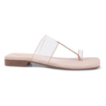 Load image into Gallery viewer, Padchin Women&#39;s Transparent Square Toe Flats | Comfortable Daily Wear Womens Flat Sandals
