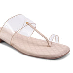 Load image into Gallery viewer, Padchin Women&#39;s Transparent Square Toe Flats | Comfortable Daily Wear Womens Flat Sandals
