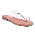 Load image into Gallery viewer, Padchin Women&#39;s Transparent Square Toe Flats | Comfortable Daily Wear Womens Flat Sandals
