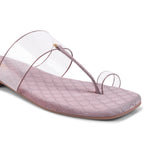 Load image into Gallery viewer, Padchin Women&#39;s Transparent Square Toe Flats | Comfortable Daily Wear Womens Flat Sandals
