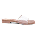 Load image into Gallery viewer, Padchin Women&#39;s Transparent Square Toe Flats | Soft Stylish Slip-On Platform Slippers

