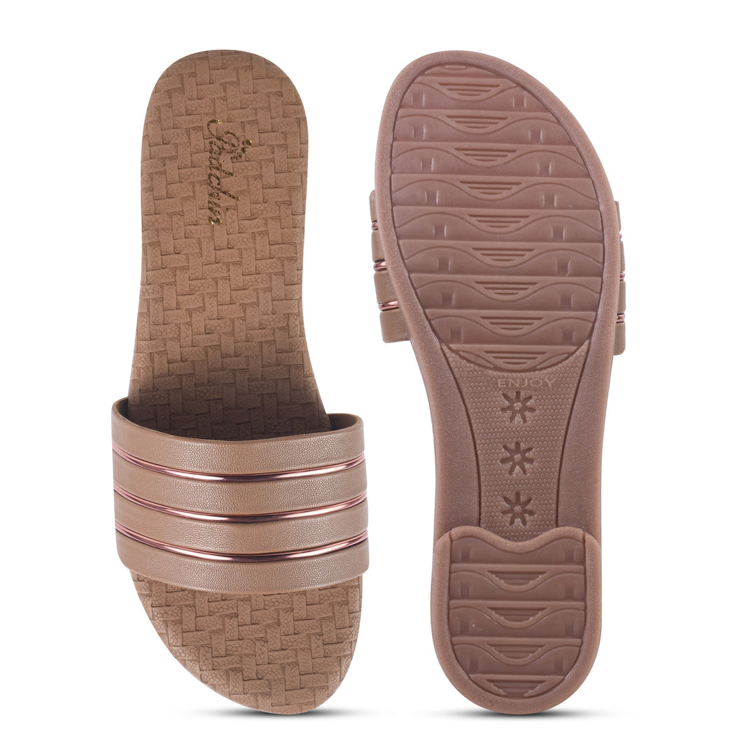 Padchin Women's Round Toe Flats | Soft Stylish Slip-On Open Toe Flats for Women