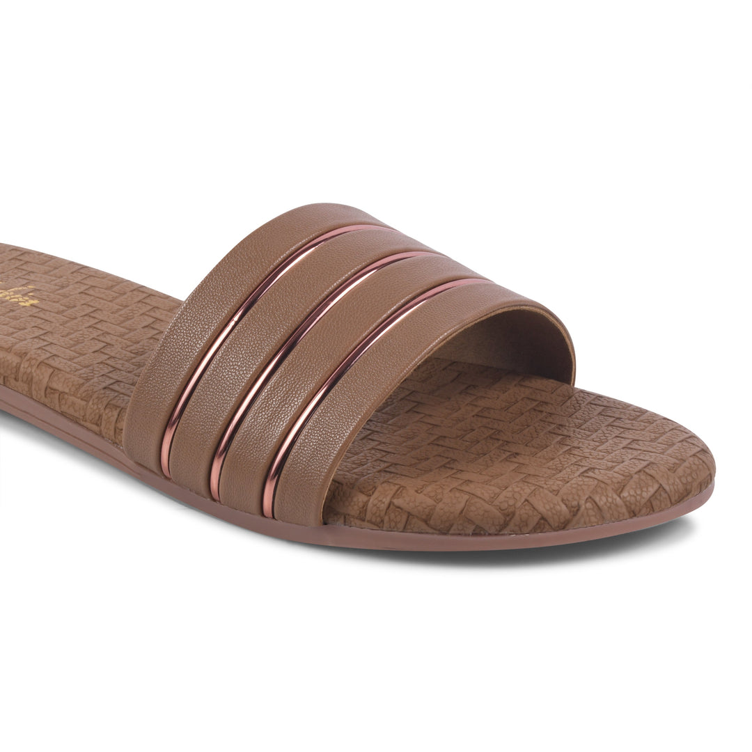 Padchin Women's Round Toe Flats | Soft Stylish Slip-On Open Toe Flats for Women
