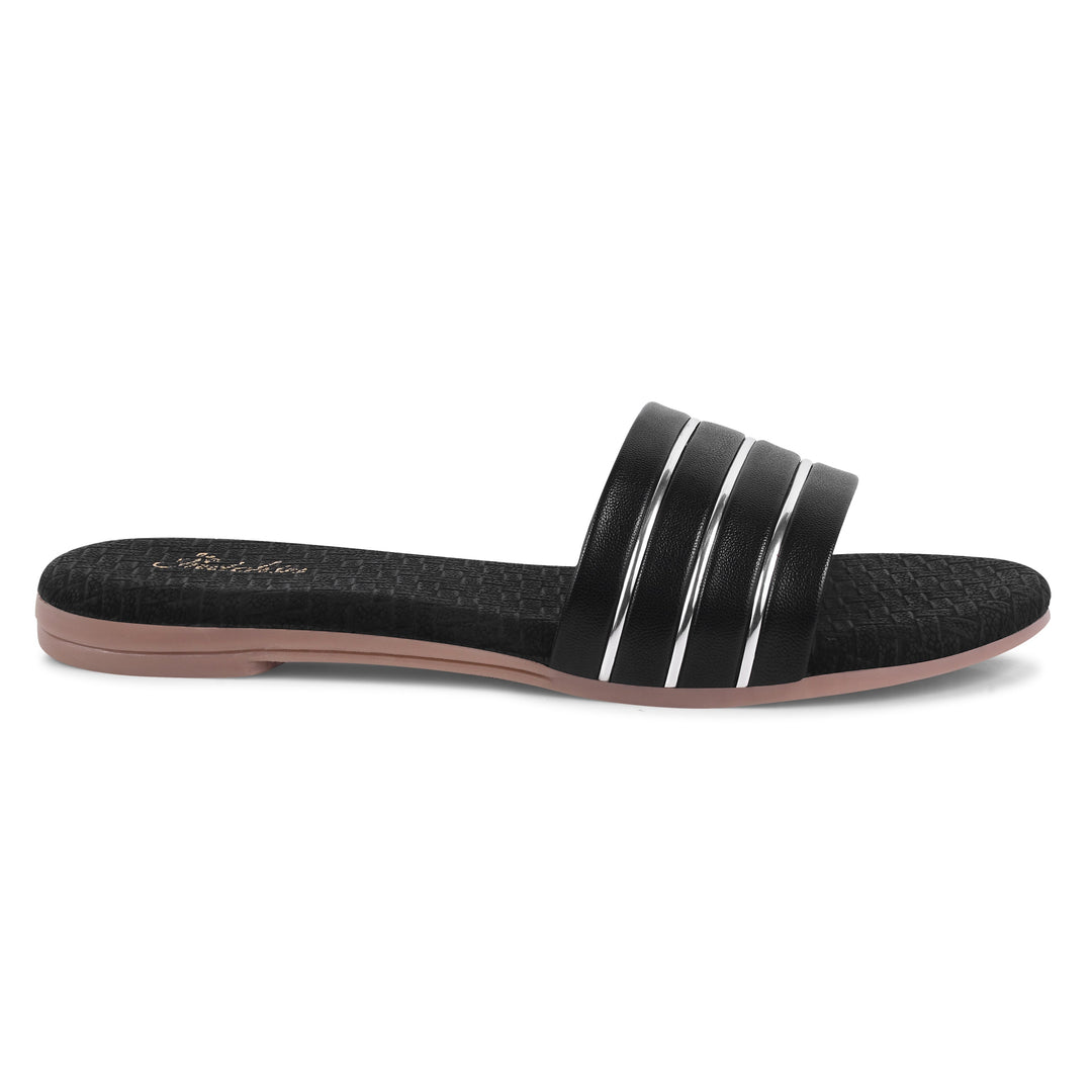 Padchin Women's Round Toe Flats | Soft Stylish Slip-On Open Toe Flats for Women