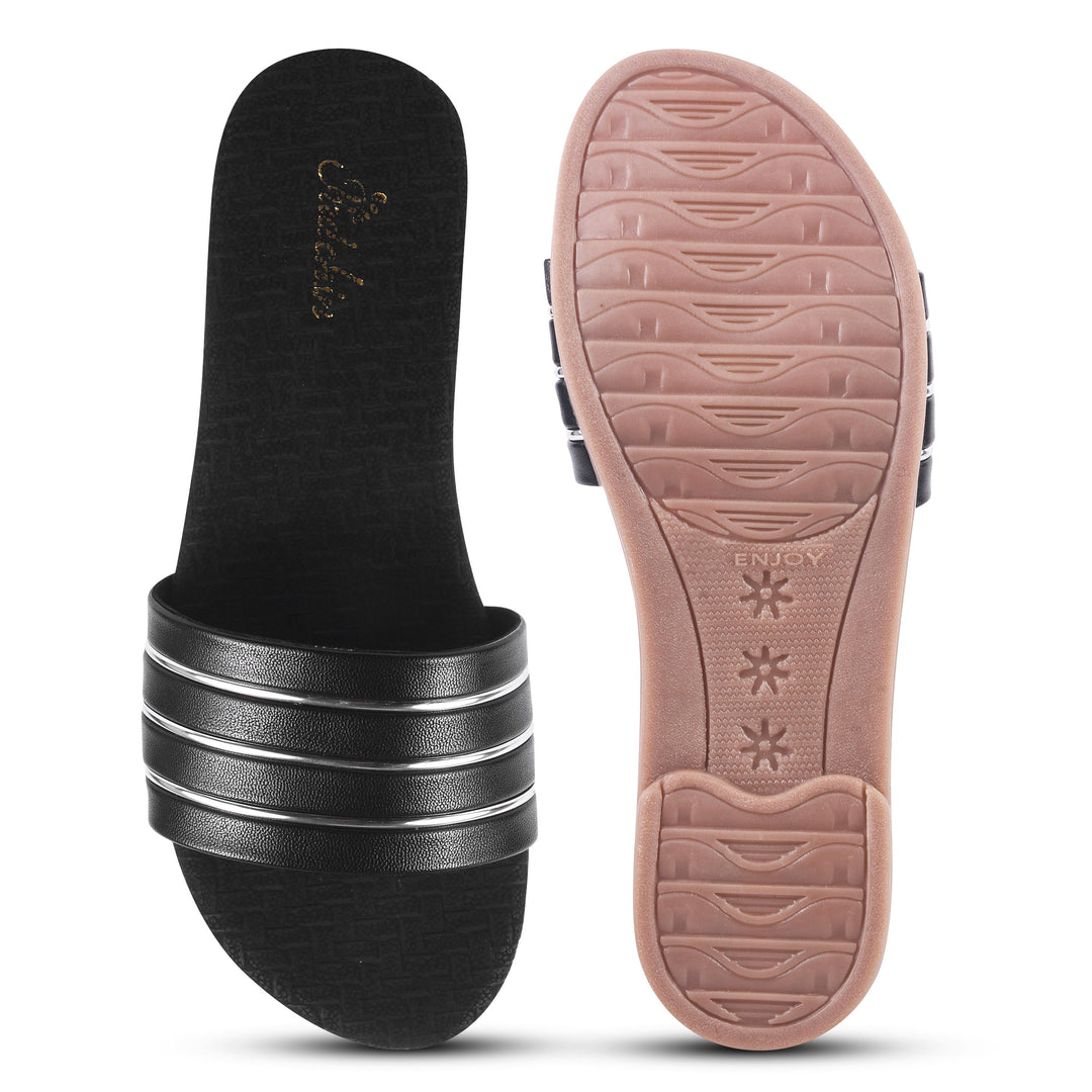 Padchin Women's Round Toe Flats | Soft Stylish Slip-On Open Toe Flats for Women