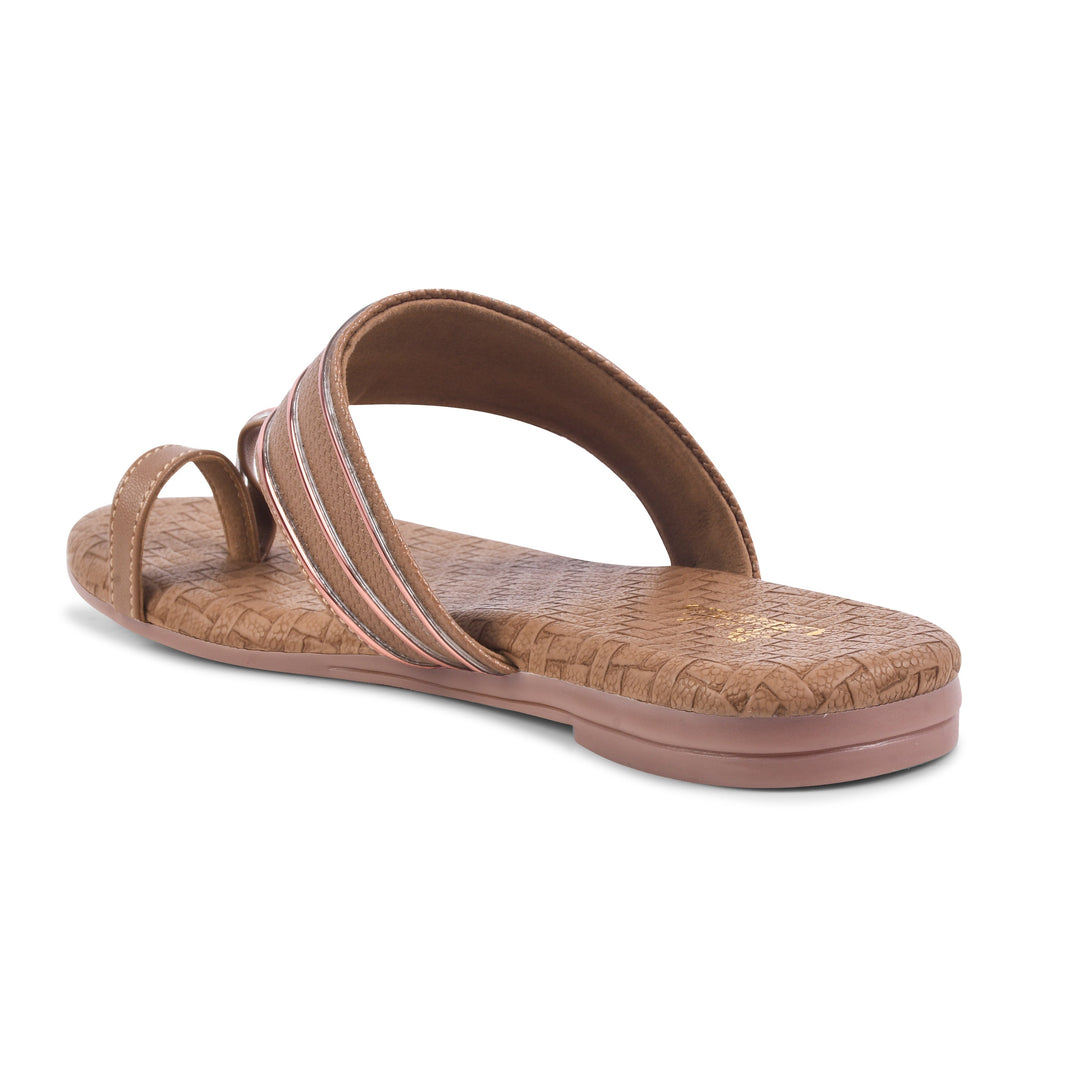 Padchin Women's Embellished Round Toe Flats | Elegant Slip-On Open Toe Flats for Women