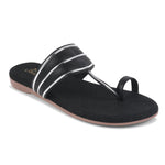 Load image into Gallery viewer, Padchin Women&#39;s Embellished Round Toe Flats | Elegant Slip-On Open Toe Flats for Women

