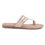 Load image into Gallery viewer, Padchin Women&#39;s Embellished Round Toe Flats | Elegant Slip-On Open Toe Flats for Women
