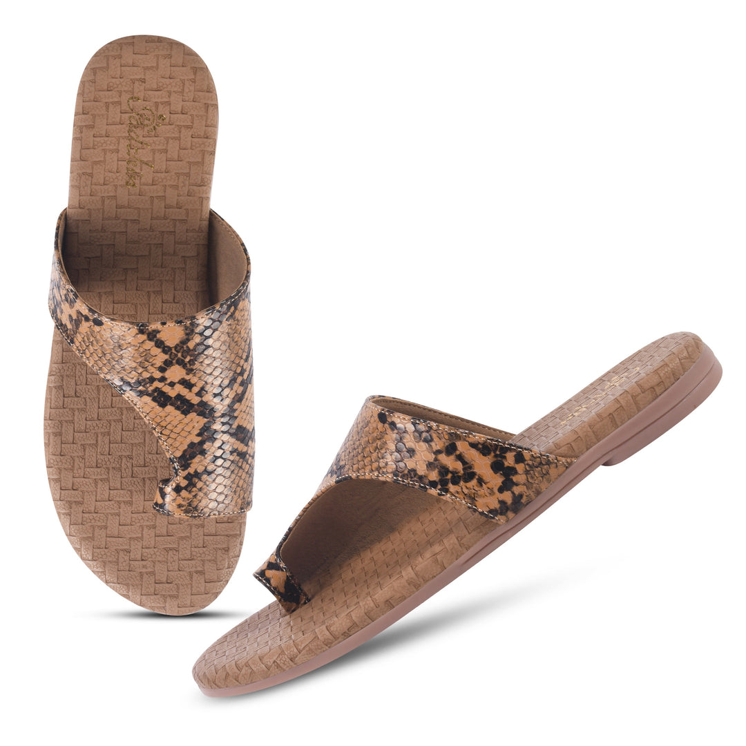 Padchin Women's Checked Detail Round Toe Flats | Womens Footwear for Casual Wear