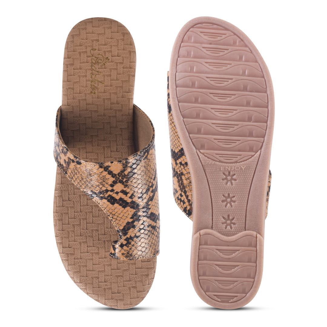 Padchin Women's Checked Detail Round Toe Flats | Womens Footwear for Casual Wear