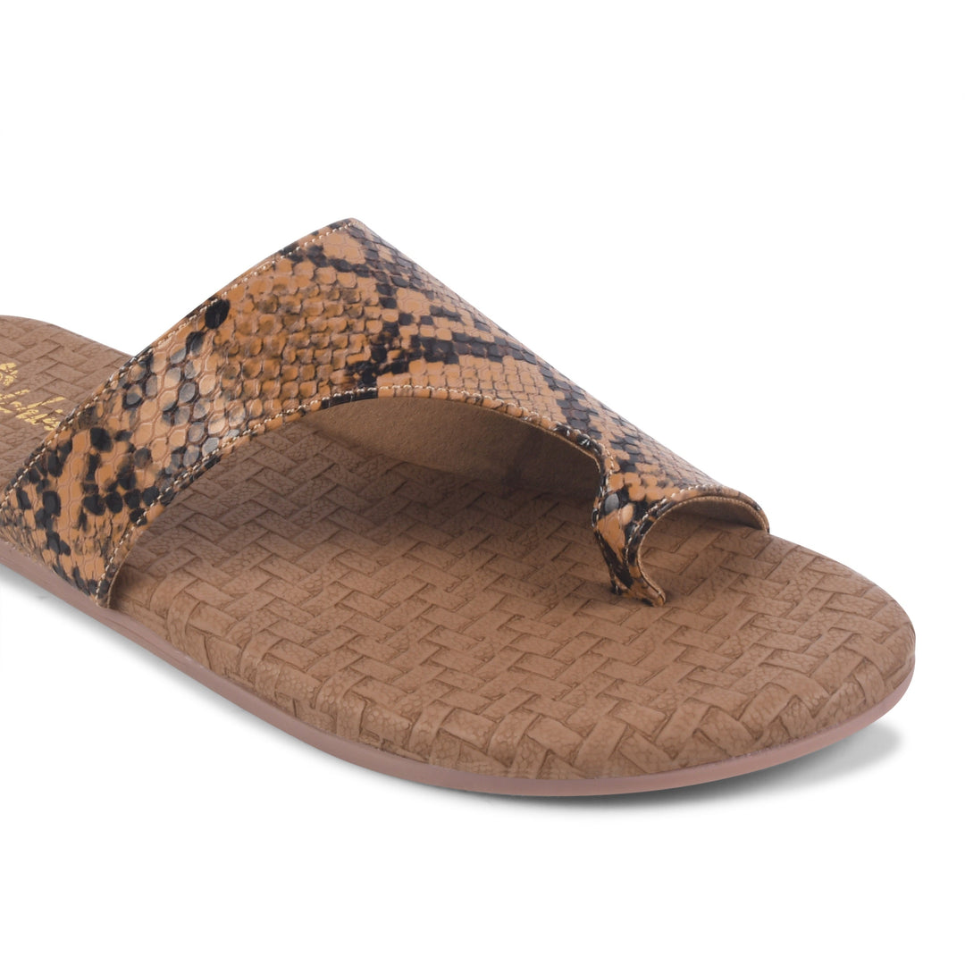 Padchin Women's Checked Detail Round Toe Flats | Womens Footwear for Casual Wear