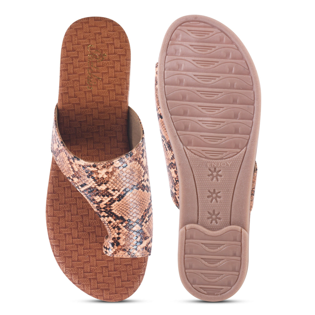 Padchin Women's Checked Detail Round Toe Flats | Womens Footwear for Casual Wear