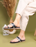 Load image into Gallery viewer, Padchin Women&#39;s Round Toe Flats | One Toe Casual Summer Footwear Slippers
