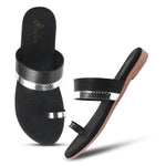 Load image into Gallery viewer, Padchin Women&#39;s Round Toe Flats | One Toe Casual Summer Footwear Slippers
