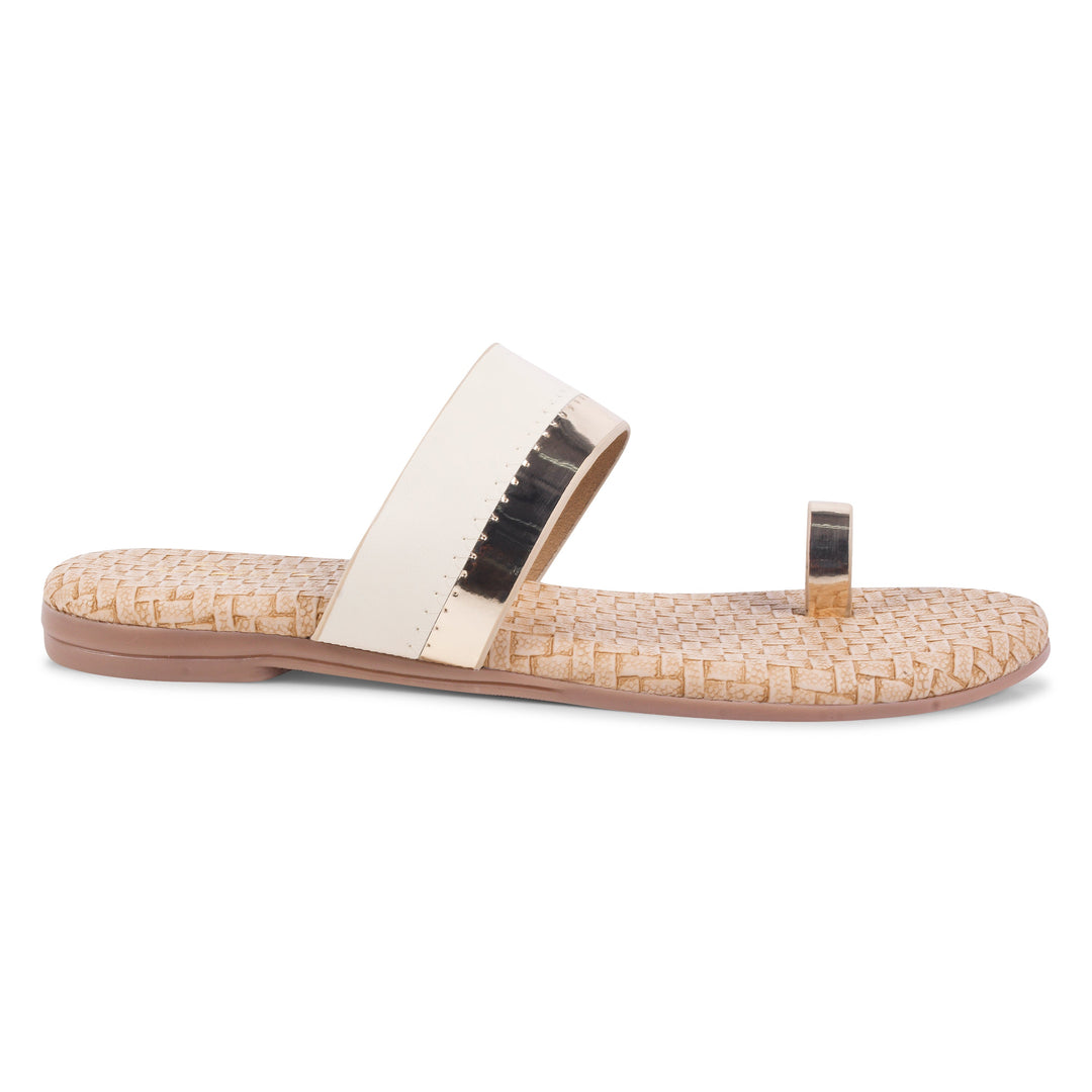 Padchin Women's Round Toe Flats | One Toe Casual Summer Footwear Slippers