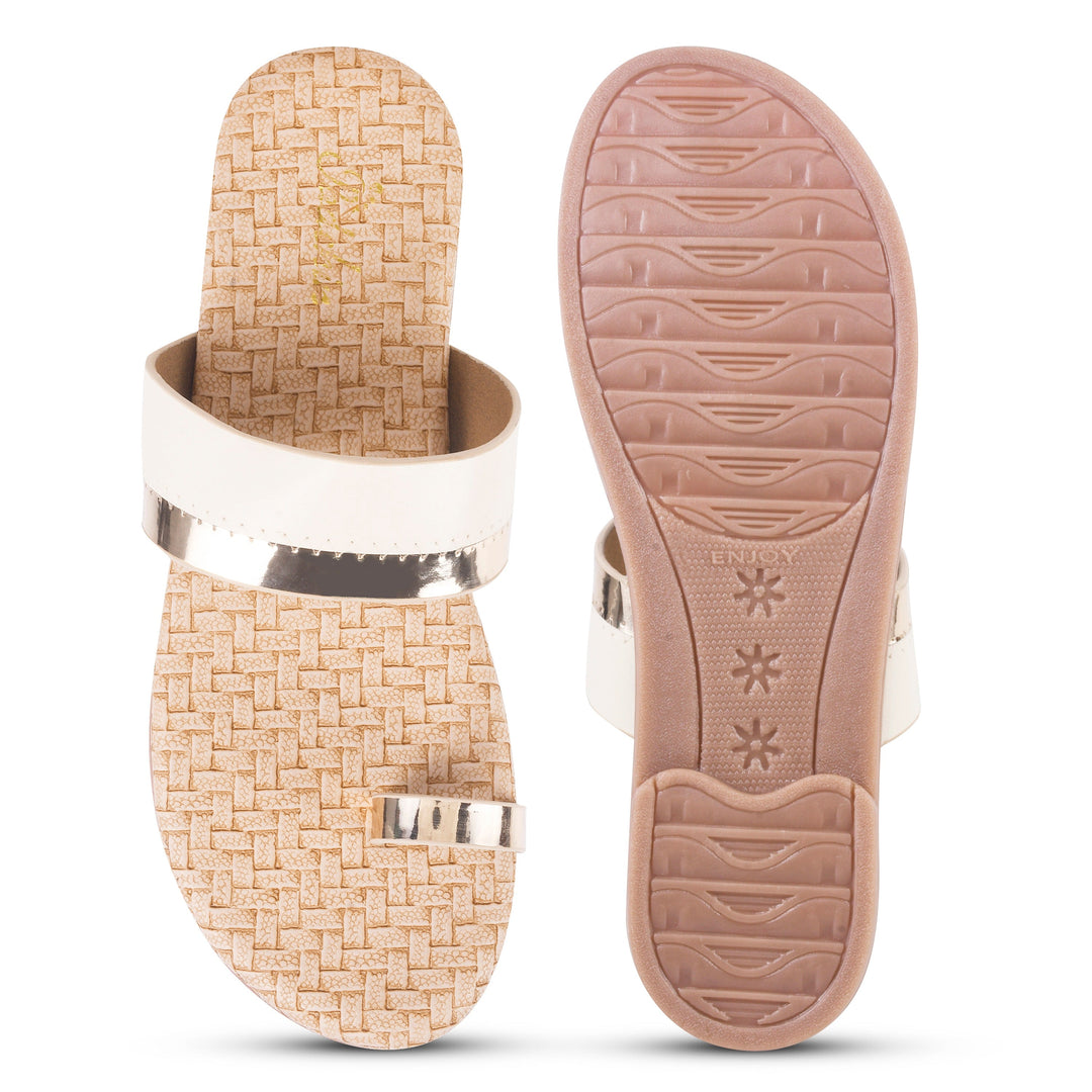 Padchin Women's Round Toe Flats | One Toe Casual Summer Footwear Slippers