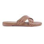 Load image into Gallery viewer, Padchin Women&#39;s Multi Strap Round Toe Flats | Soft Stylish Slip-On Sandals for Casual Wear

