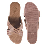 Load image into Gallery viewer, Padchin Women&#39;s Multi Strap Round Toe Flats | Soft Stylish Slip-On Sandals for Casual Wear
