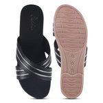 Load image into Gallery viewer, Padchin Women&#39;s Multi Strap Round Toe Flats | Soft Stylish Slip-On Sandals for Casual Wear
