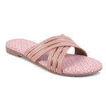 Load image into Gallery viewer, Padchin Women&#39;s Multi Strap Round Toe Flats | Soft Stylish Slip-On Sandals for Casual Wear
