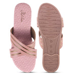 Load image into Gallery viewer, Padchin Women&#39;s Multi Strap Round Toe Flats | Soft Stylish Slip-On Sandals for Casual Wear
