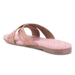 Load image into Gallery viewer, Padchin Women&#39;s Multi Strap Round Toe Flats | Soft Stylish Slip-On Sandals for Casual Wear
