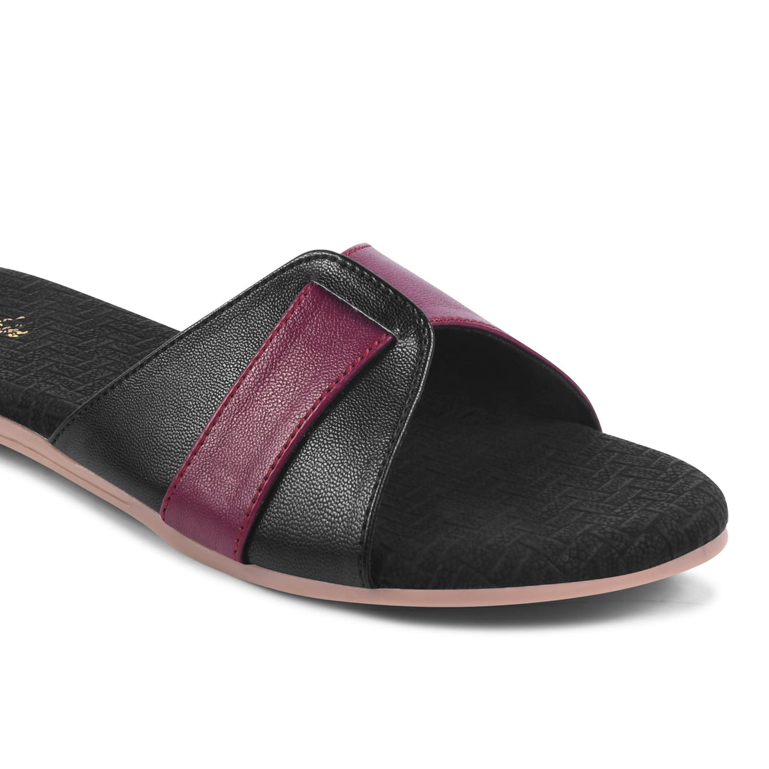 Padchin Women's Round Toe Flats | Soft Stylish Slip-On Sandals for Casual Wear