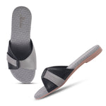 Load image into Gallery viewer, Padchin Women&#39;s Round Toe Flats | Soft Stylish Slip-On Sandals for Casual Wear
