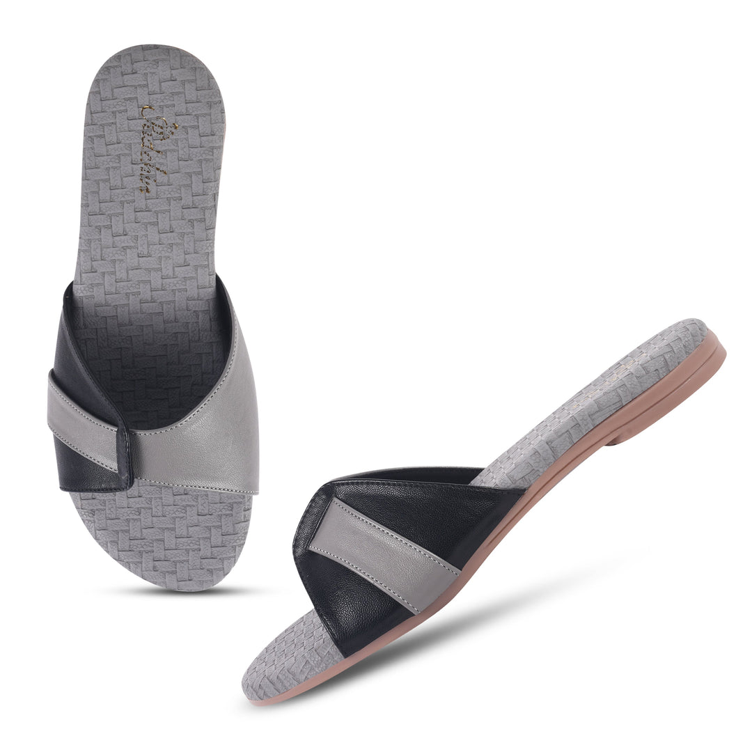 Padchin Women's Round Toe Flats | Soft Stylish Slip-On Sandals for Casual Wear
